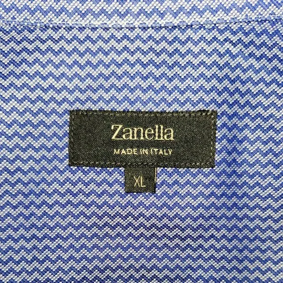 Zanella Blue Dress Shirt - Picture 3 of 4